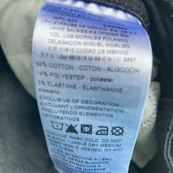 Denizen from Levi's Women's Modern Slim Jeans Blue Dark Wash Size 33x30 - Picture 10 of 11